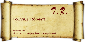 Tolvaj Róbert névjegykártya